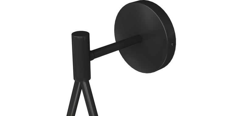 Black Wall Sconce - Globe Lampshade - Tear