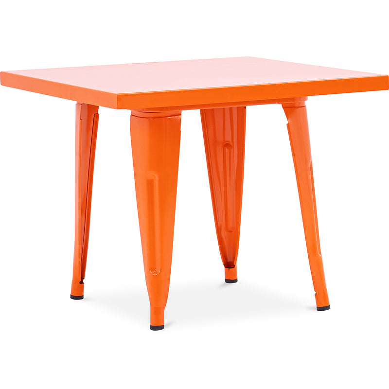 Table carrée pour enfants - Industrielle - Métal - 60cm - Stylix