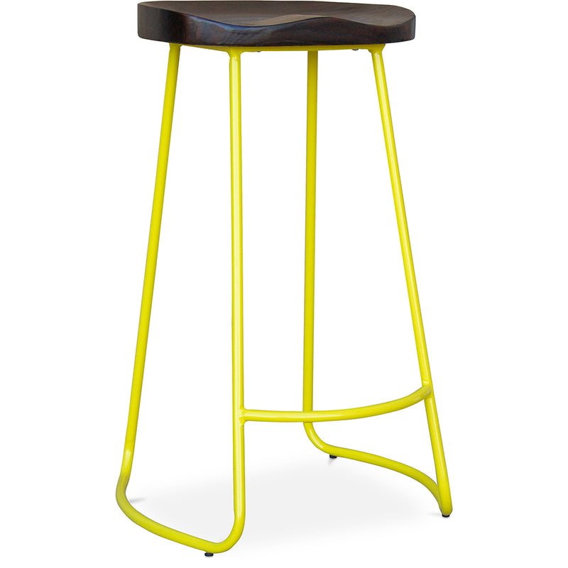 Barstol - Industriell design - Tre og metall - 76 cm - Aiyana