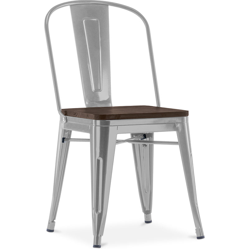 Spisestuestol - Industriell design - Tre og stål - Stylix