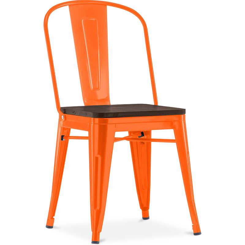 Spisestuestol - Industriell design - Tre og stål - Stylix
