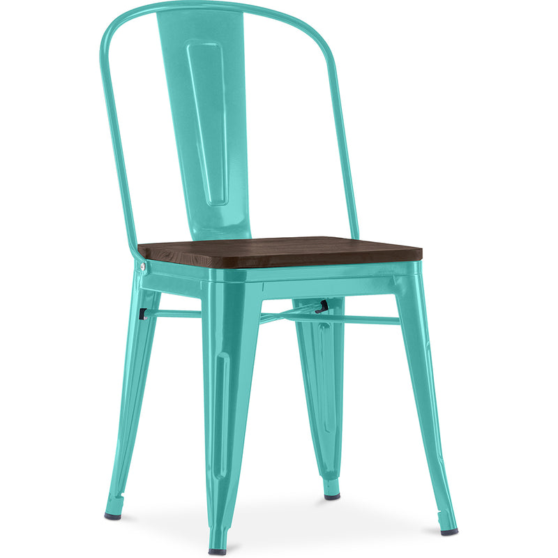 Spisestuestol - Industriell design - Tre og stål - Stylix