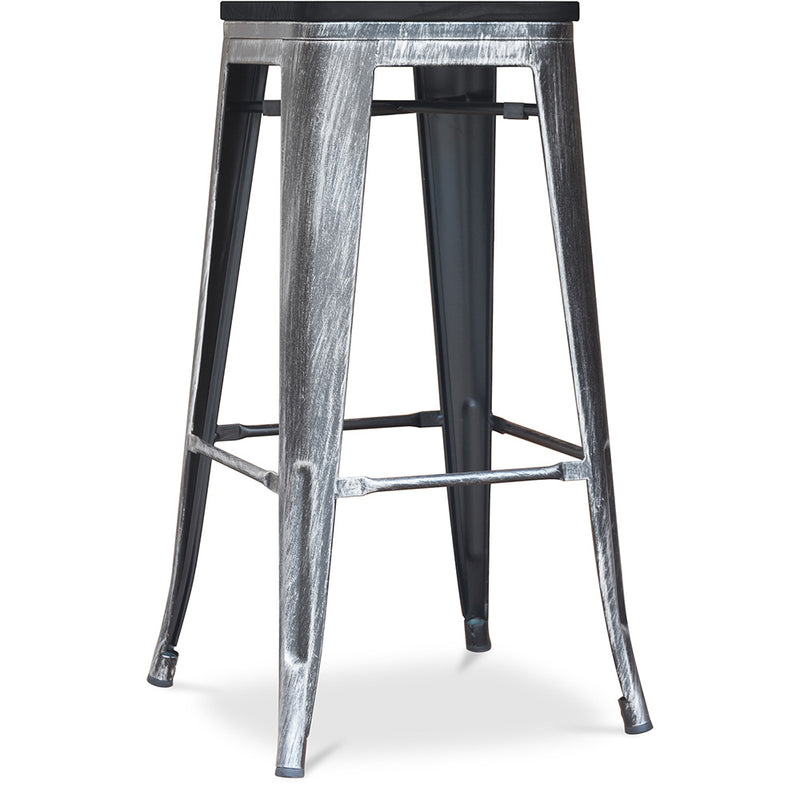 Barstol - Industriell Design - Tre & Metall - 76cm - Stylix