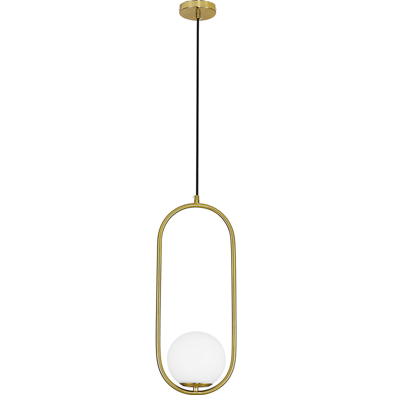 Globe ceiling lamp - Golden pendant - Ruby