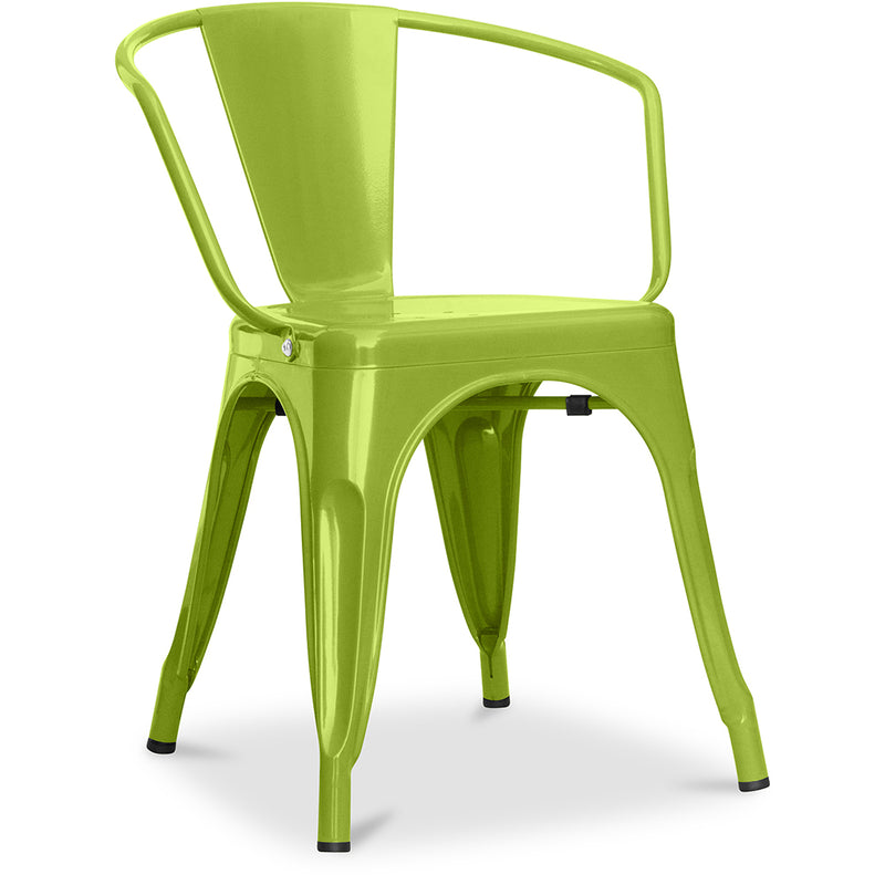Sedia da pranzo con braccioli - Acciaio - Nuova edizione - Stylix