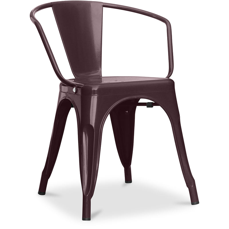Sedia da pranzo con braccioli - Acciaio - Nuova edizione - Stylix
