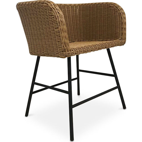 Cadeira de sala de jantar em rattan - Design Boho Bali - Ishita
