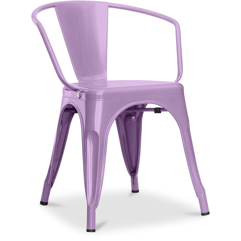 Sedia da pranzo con braccioli - Acciaio - Nuova edizione - Stylix