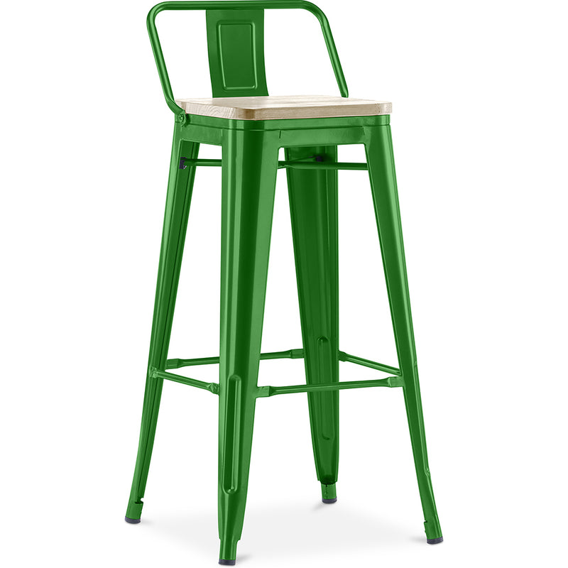Barhocker mit Rückenlehne - Industriedesign - 76 cm - Stylix