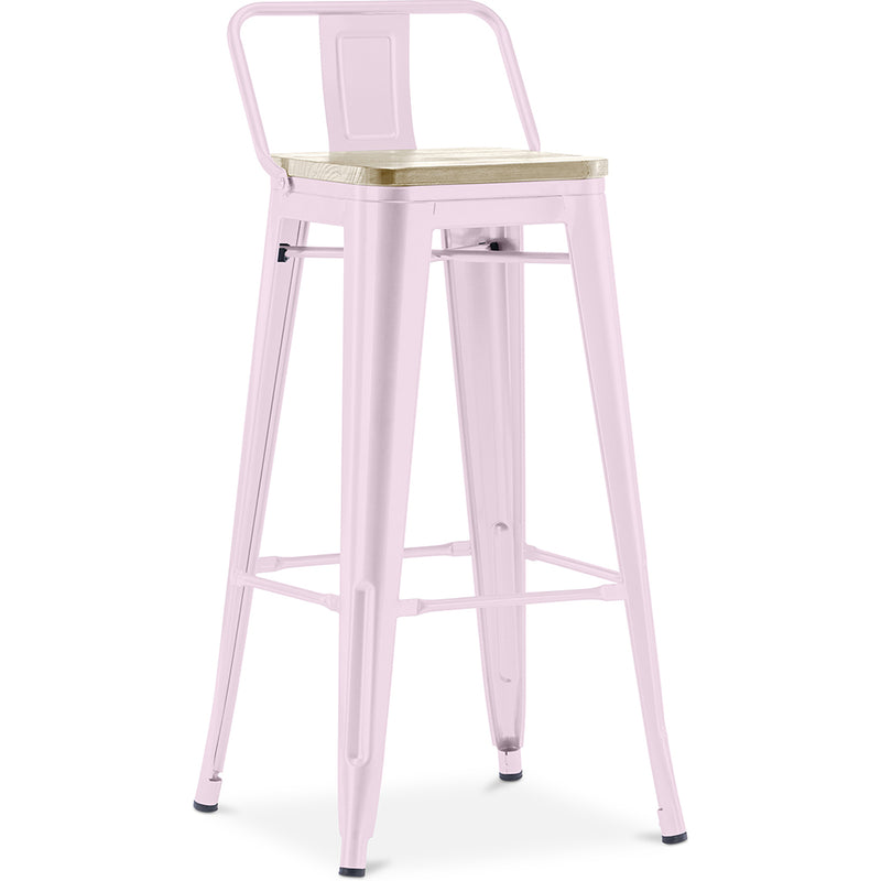 Barhocker mit Rückenlehne - Industriedesign - 76 cm - Stylix