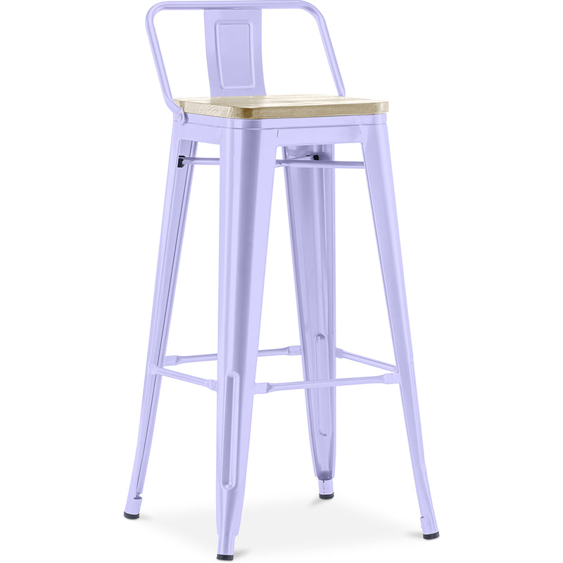 Barhocker mit Rückenlehne - Industriedesign - 76 cm - Stylix