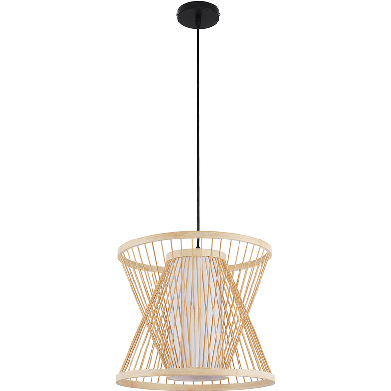 Lampe de plafond en bambou - Lampe suspendue de style boho Bali - Ketut