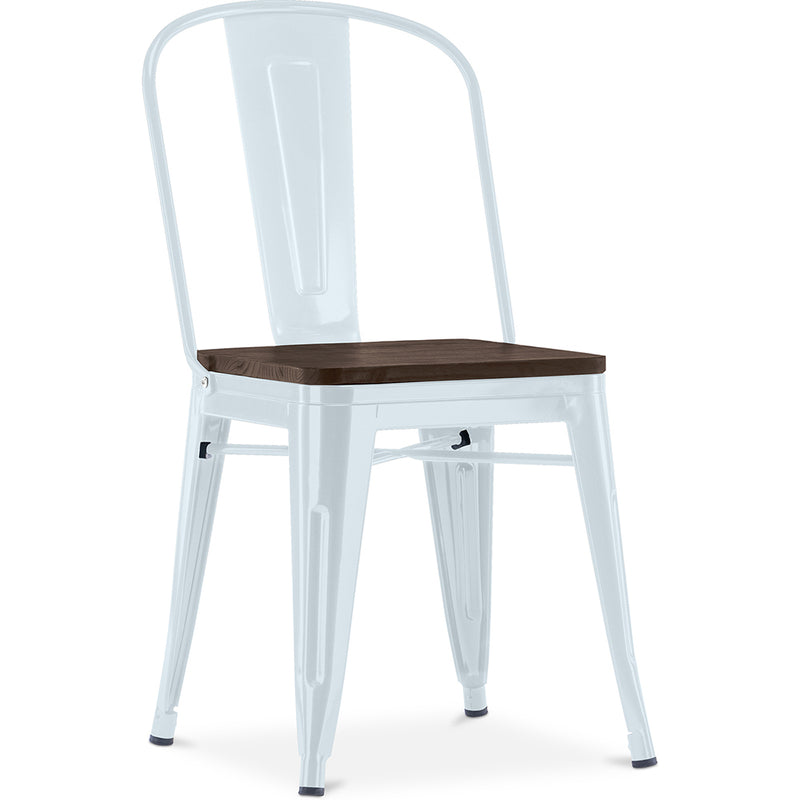 Spisestuestol - Industriell design - Tre og stål - Stylix