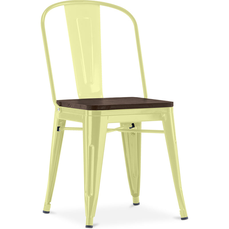 Spisestuestol - Industriell design - Tre og stål - Stylix