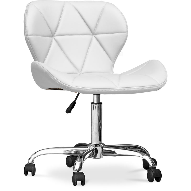 Chaise de bureau à roulettes - Chaise de bureau pivotante - Tapissée en simili cuir - Wito