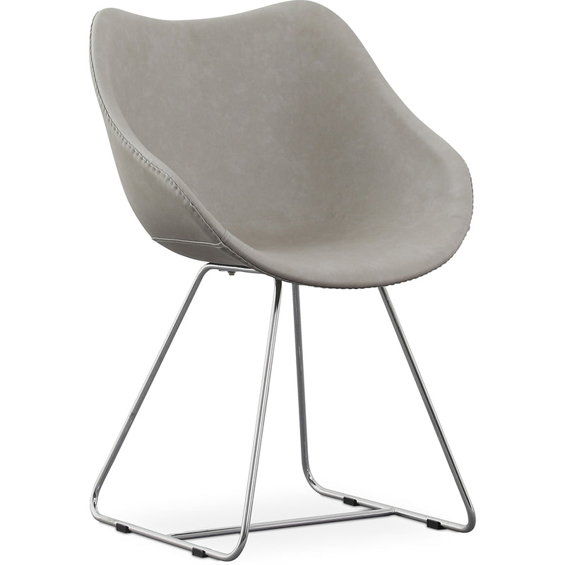 Sedia da pranzo con braccioli - Similpelle - PU - Stylix - Nero - Clun