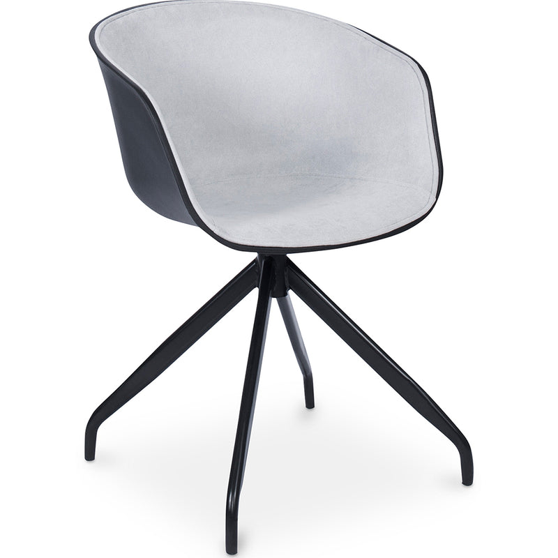 Chaise de bureau avec accoudoirs - Chaise de bureau design noire - Jodie