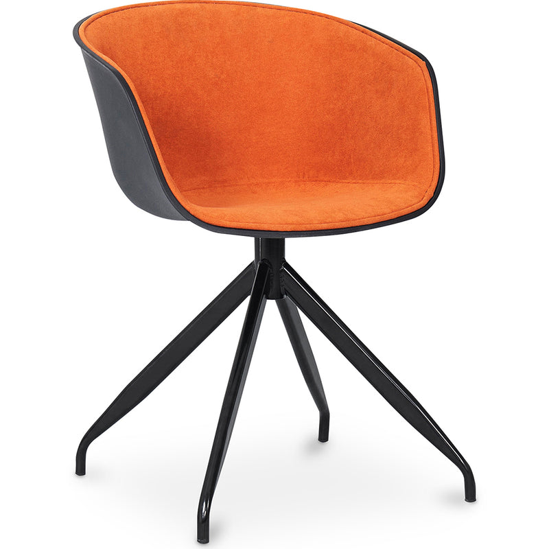 Chaise de bureau avec accoudoirs - Chaise de bureau design noire - Jodie