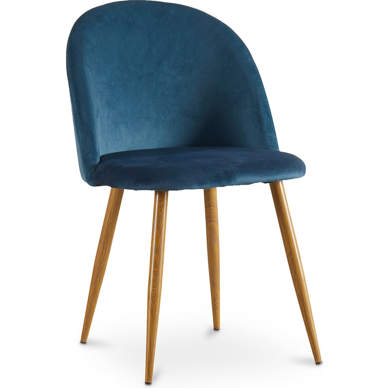 Dining chair - Upholstered in velvet - Scandinavian style - Evelyne