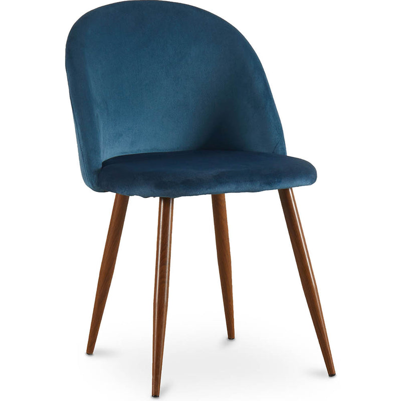 Dining chair - Upholstered in velvet - Scandinavian design - Evelyne