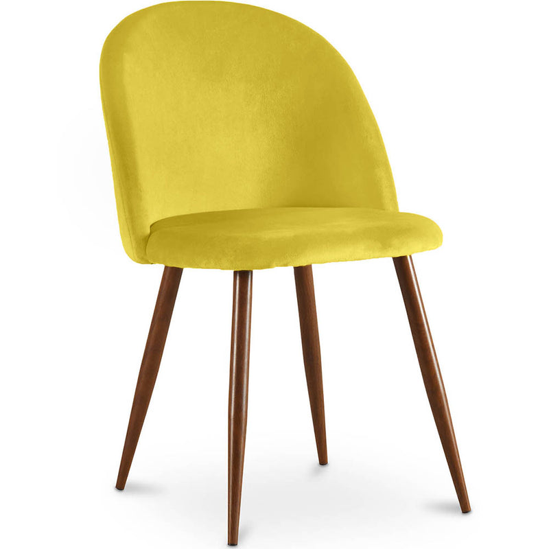 Dining chair - Upholstered in velvet - Scandinavian design - Evelyne
