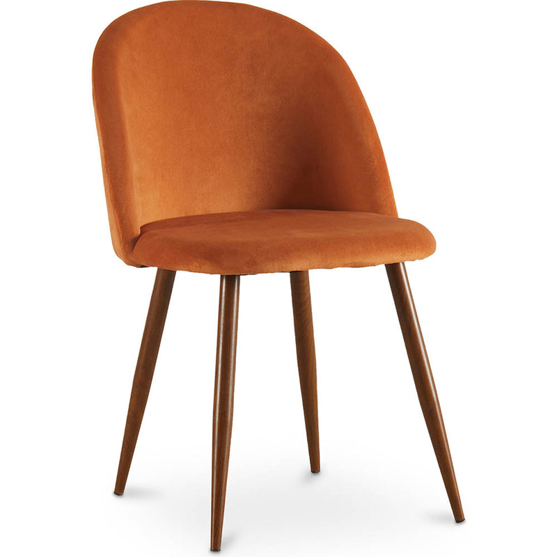 Dining chair - Upholstered in velvet - Scandinavian design - Evelyne