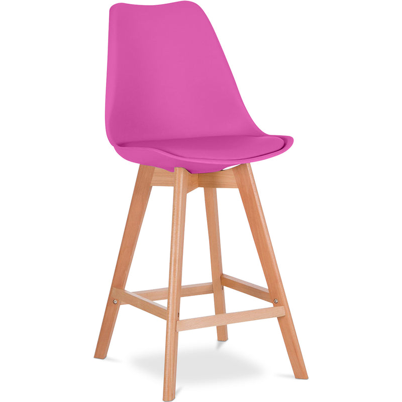 Scandinavian style stool - wooden legs - Denisse