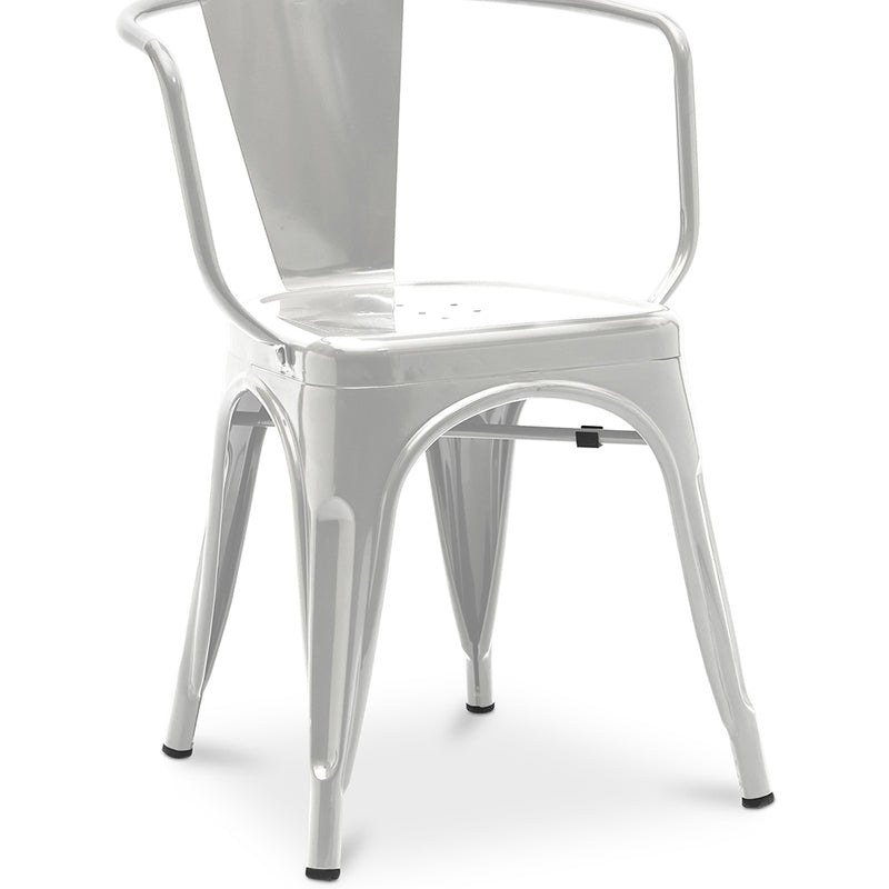 Dining chair with armrests - Industrial design - Steel - New edition - Stylix