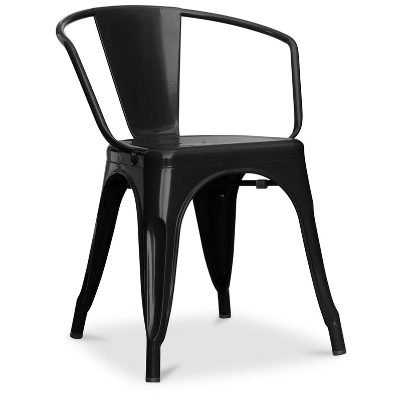Dining chair with armrests - Industrial design - Steel - New edition - Stylix