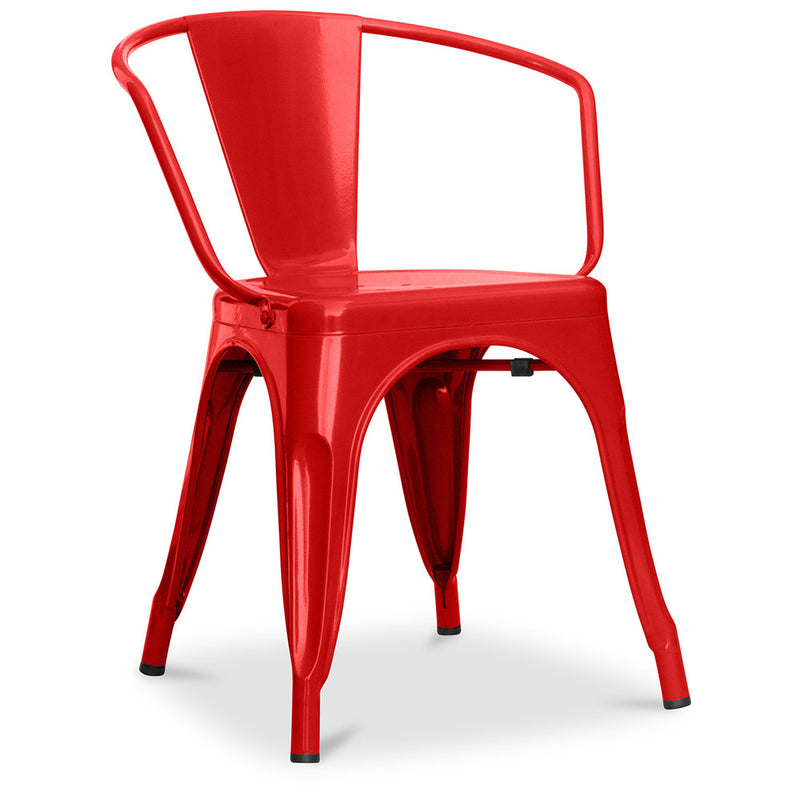 Dining chair with armrests - Industrial design - Steel - New edition - Stylix