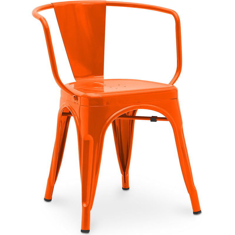 Dining chair with armrests - Industrial design - Steel - New edition - Stylix