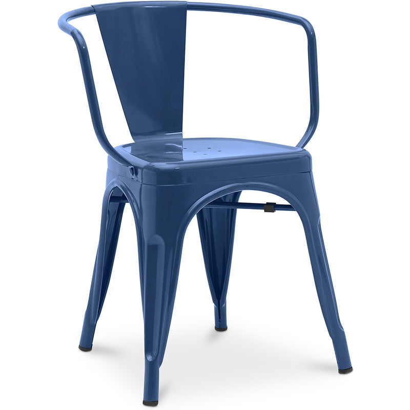 Dining chair with armrests - Industrial design - Steel - New edition - Stylix