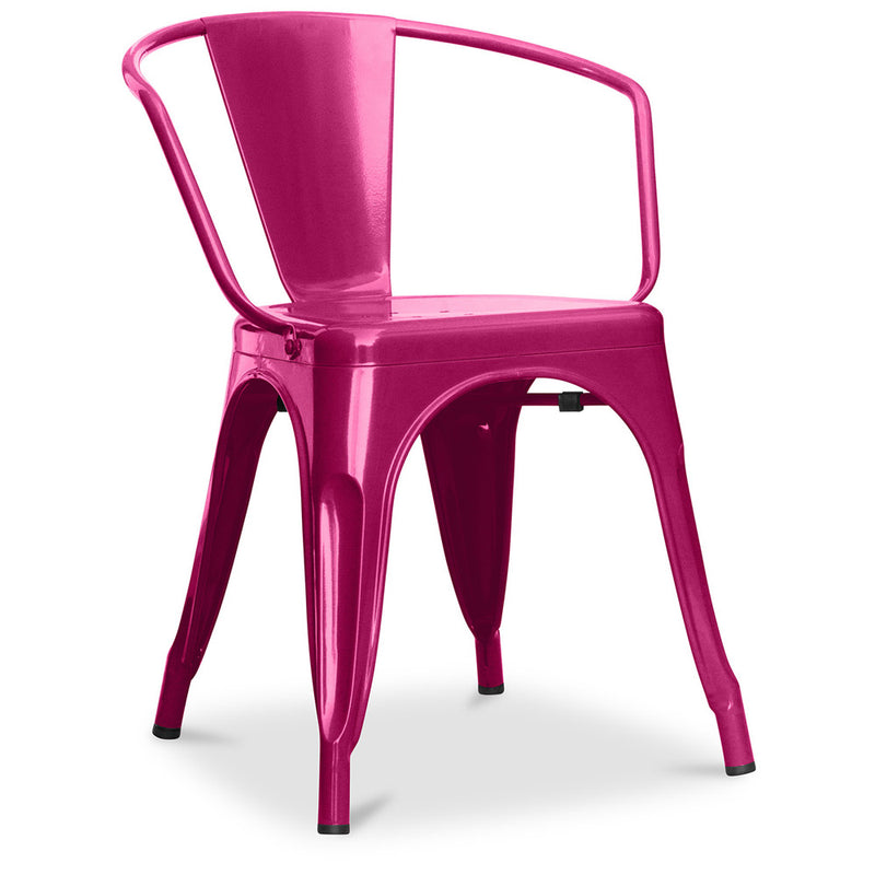 Dining chair with armrests - Industrial design - Steel - New edition - Stylix