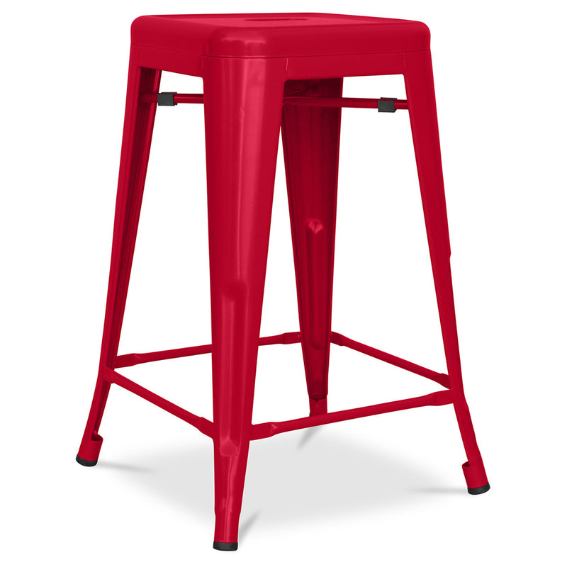 Bar stool - Industrial design - Matte steel - 60cm - New edition - Stylix