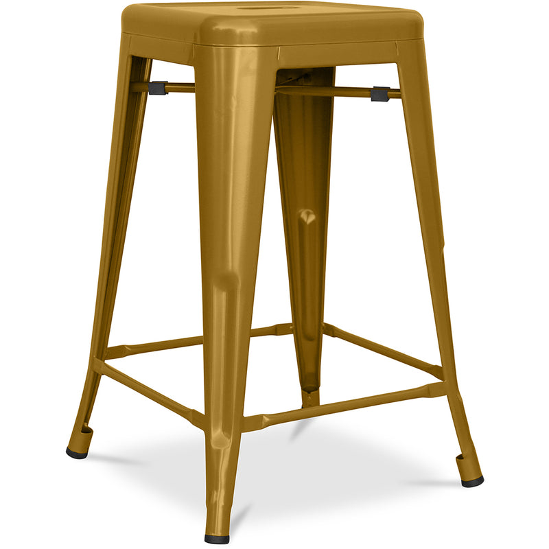 Bar stool - Industrial design - Matte steel - 60cm - New edition - Stylix