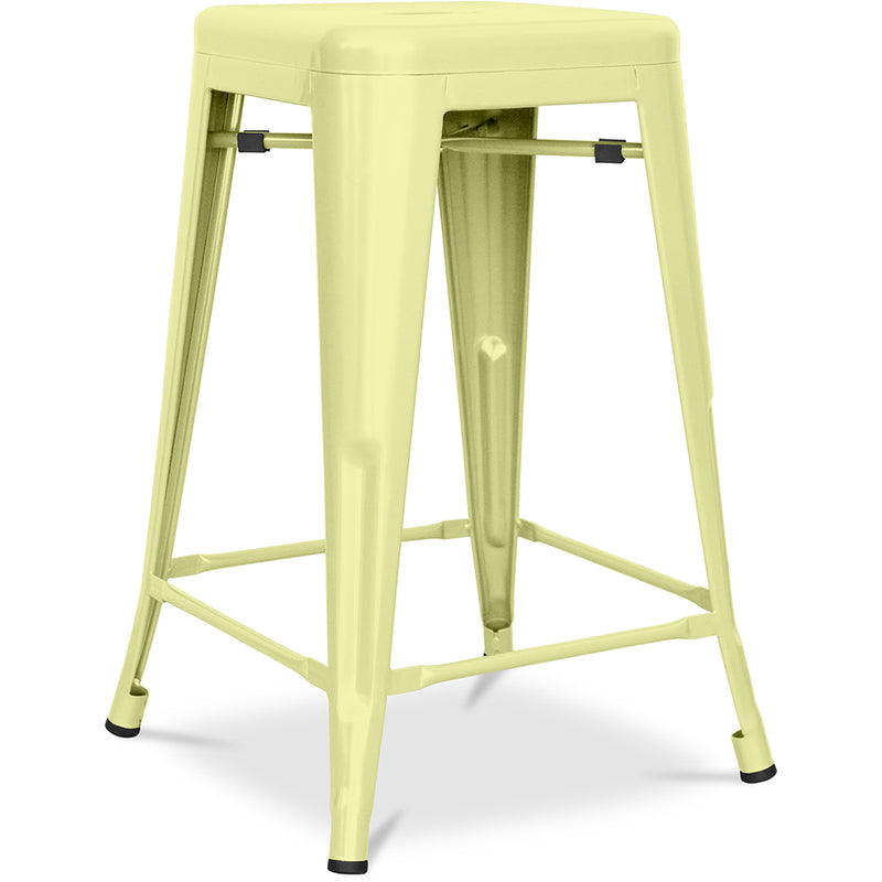 Bar stool - Industrial design - Matte steel - 60cm - New edition - Stylix