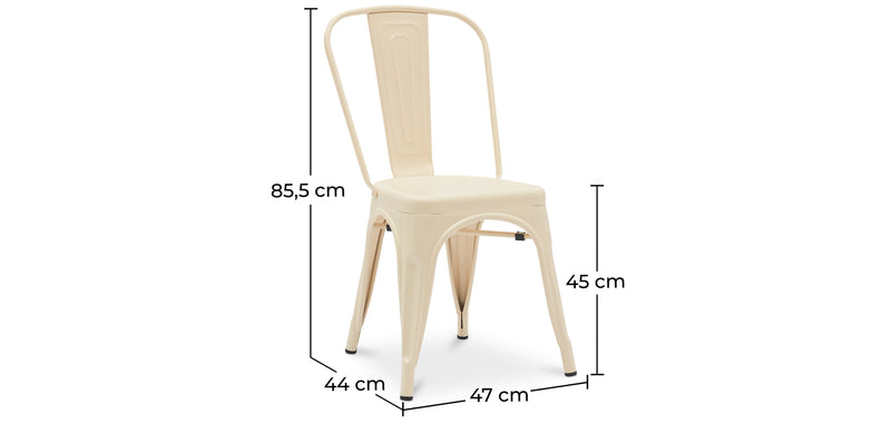 Dining chair - Industrial design - Steel - Matte - New edition - Stylix