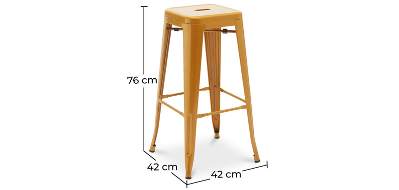 Taburete de bar - Diseño industrial - 76cm - Nueva edición - Stylix