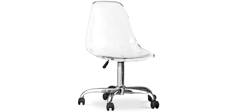 Office chair with transparent casters - Swivel office chair - Lucy