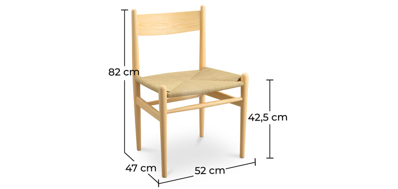 Sedia da pranzo in legno - Design retrò - Cawi