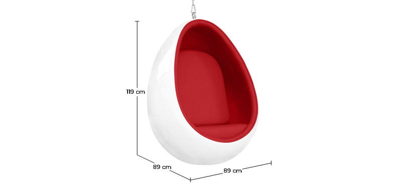 Fauteuil Suspendu Design Oeuf - Tissu Rembourré - Eny