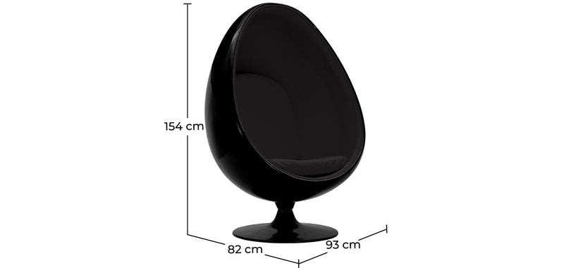 Egg design armchair - Covered with faux leather - Eny