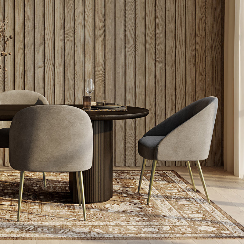 Designer armchair - Covered with velvet - Golden foot - Wasda