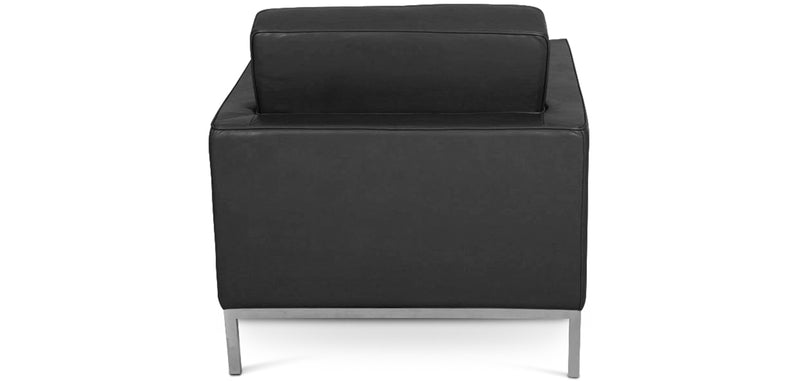 Fotel designerski z podnóżkiem - tapicerka z ekoskóry - Konel
