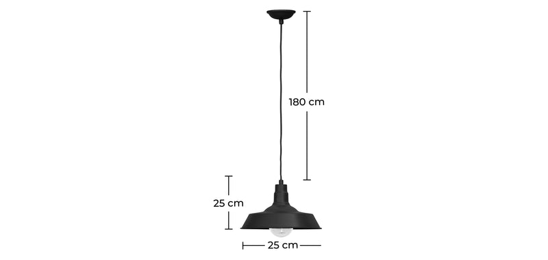 Plafondlamp - Hanglamp in industriële stijl - Flynn