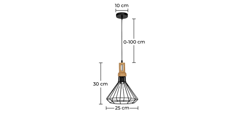 Retro plafondlamp - Design hanglamp - Vilma