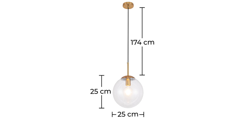 Spherical design ceiling lamp - Crystal pendant lamp - Alvis