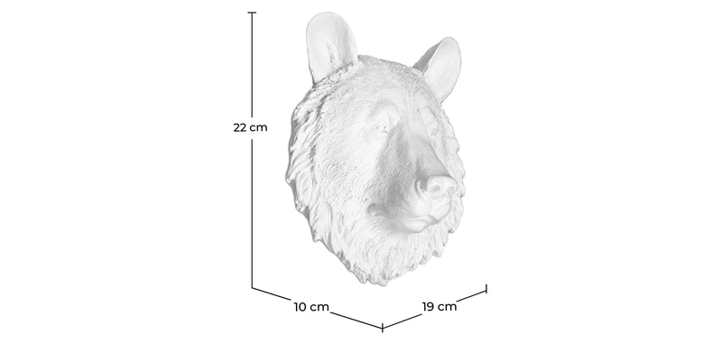 Wall Decoration - White Bear Head - Uka