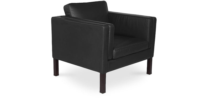 Fauteuil avec accoudoir - Revêtu de cuir - Betzalel