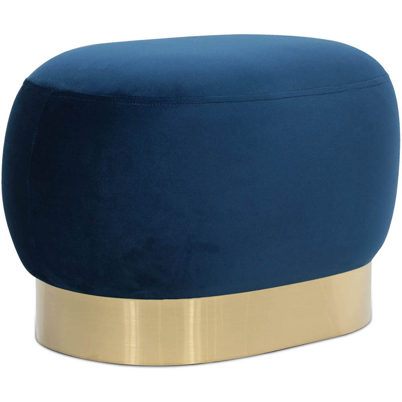 Pouf - Velours et métal - Luxe